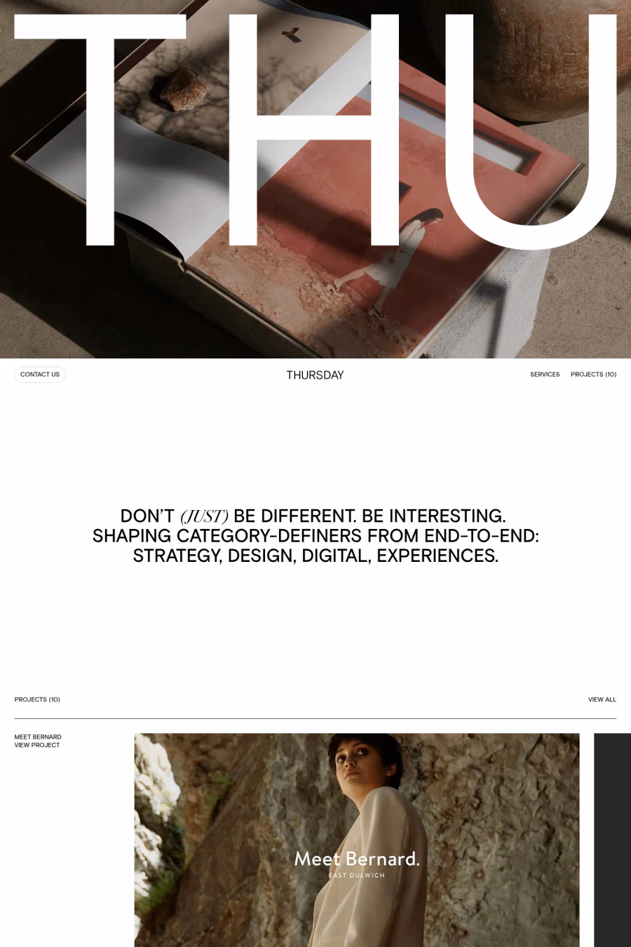 Thursday website screenshot