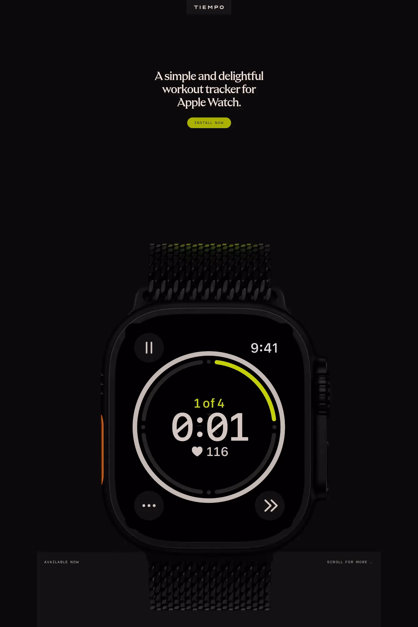 Tiempo website screenshot