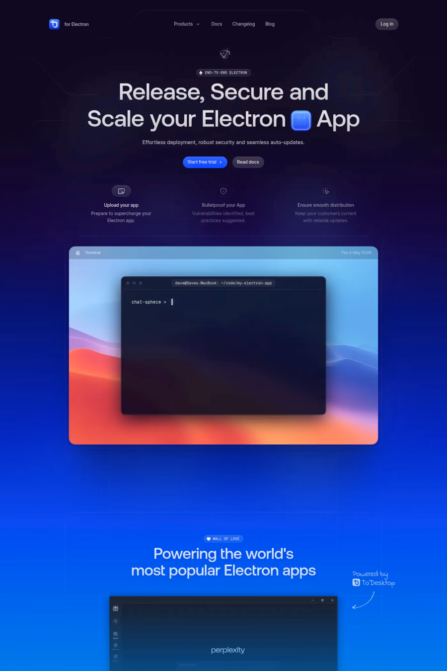 ToDesktop website screenshot