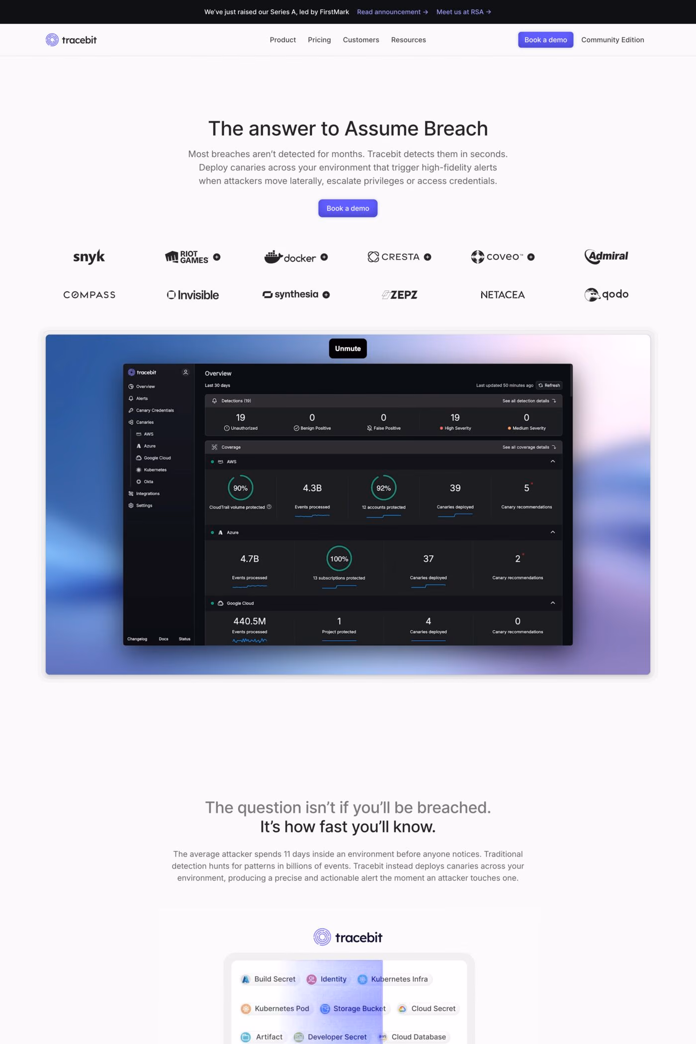 Tracebit website screenshot