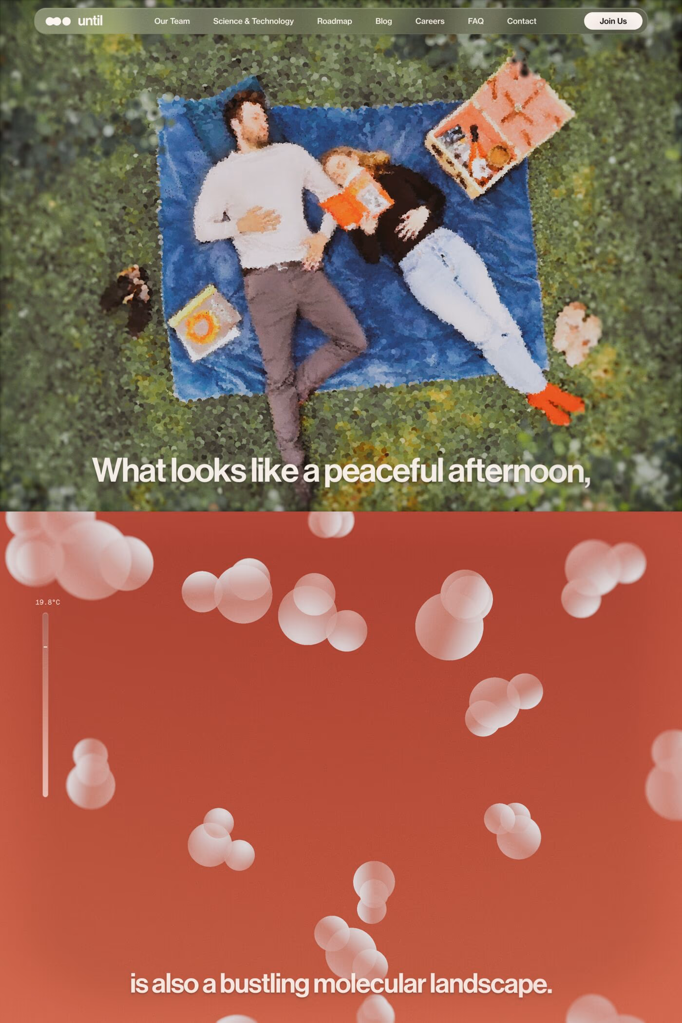 Until website screenshot