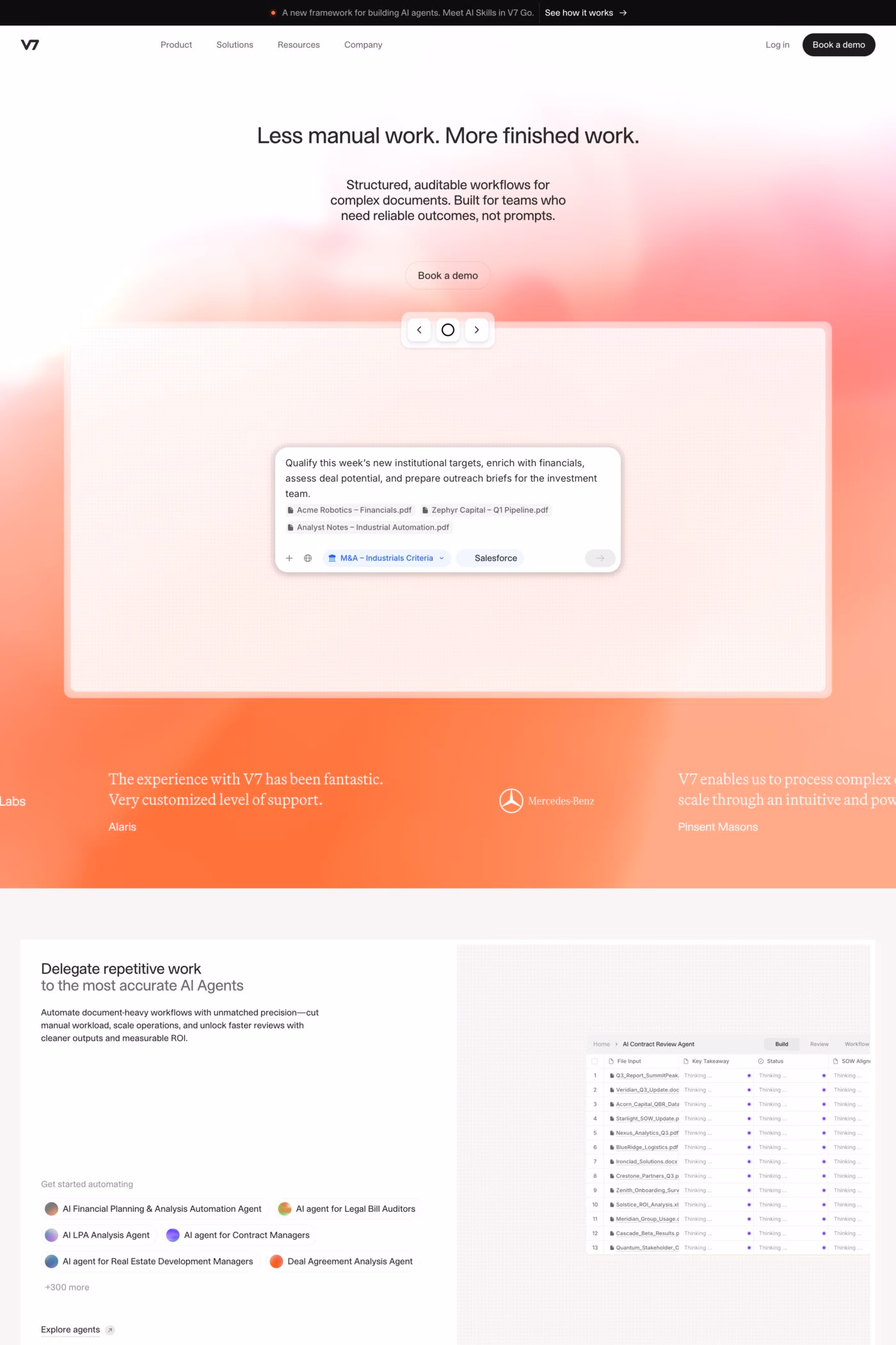 V7 Go website screenshot