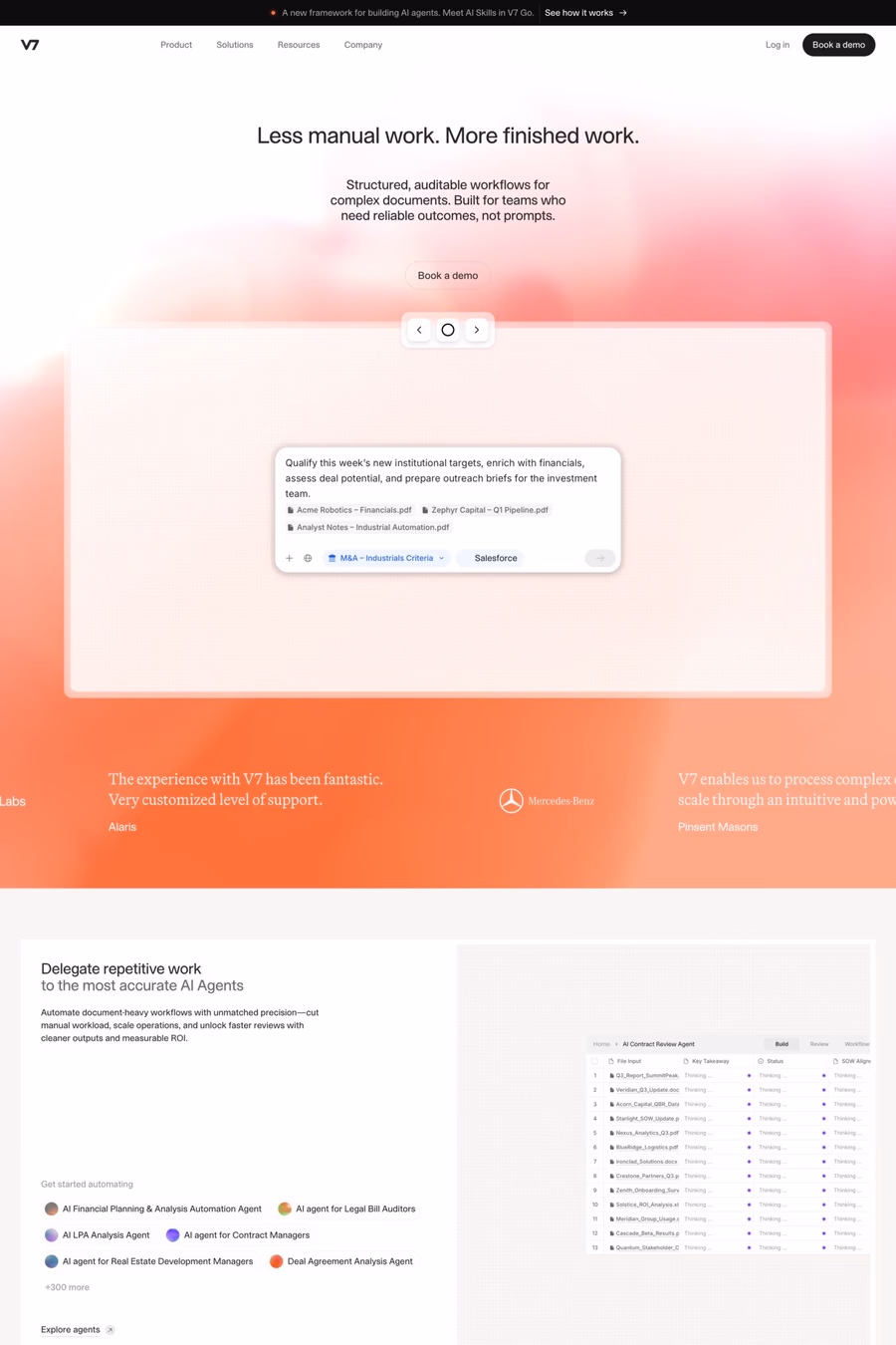 V7 Go website screenshot