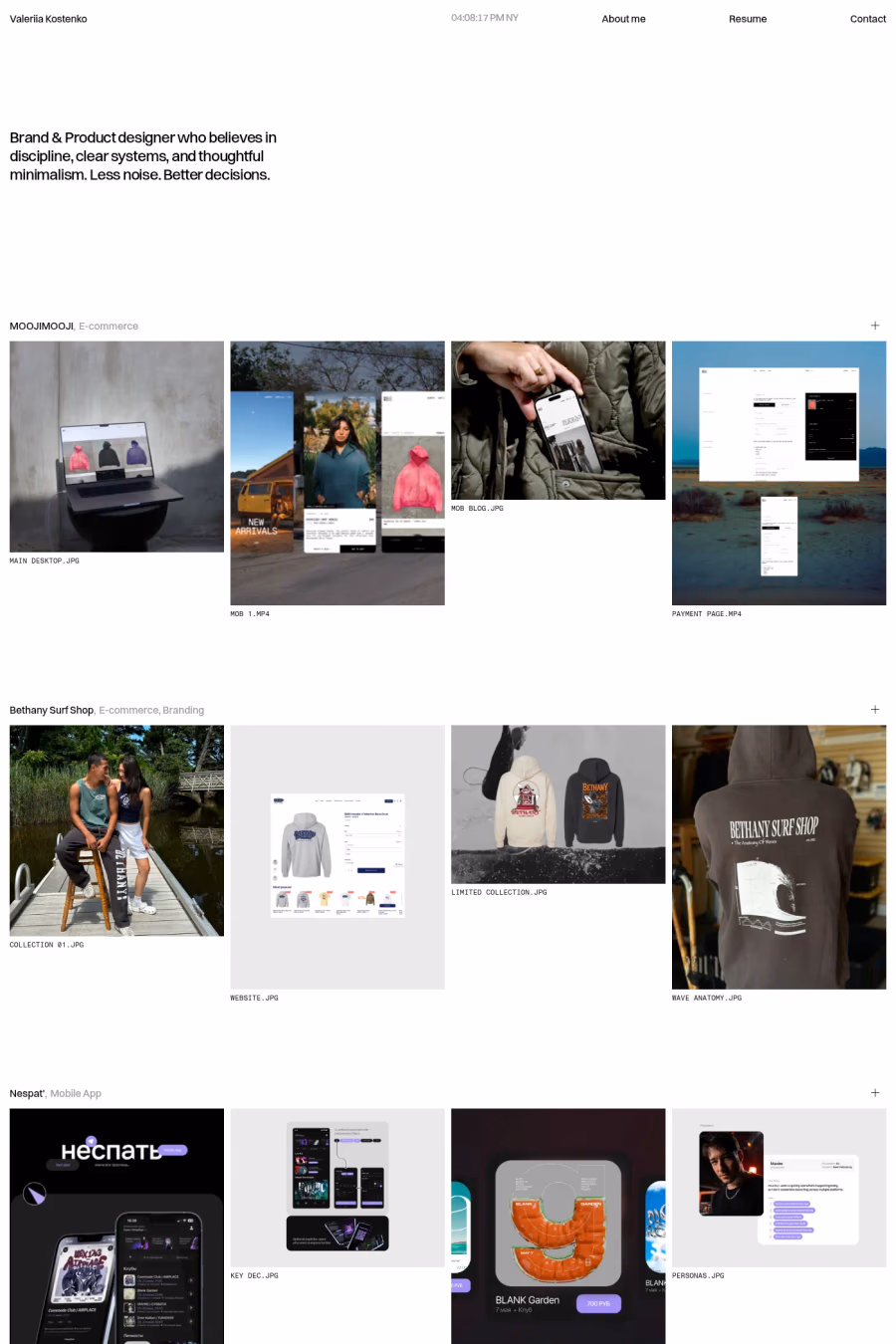 Valeriia Kostenko website screenshot