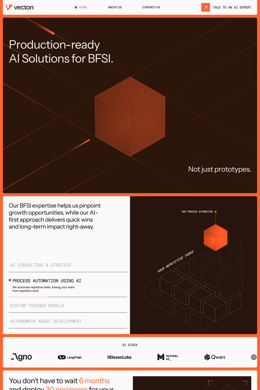 Vecton website screenshot