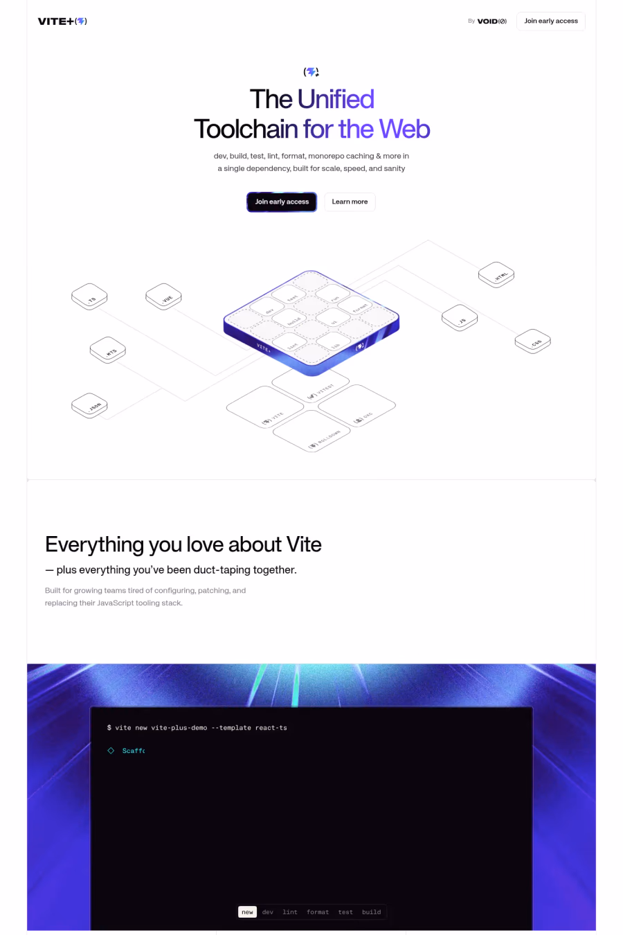 Vite+ website screenshot