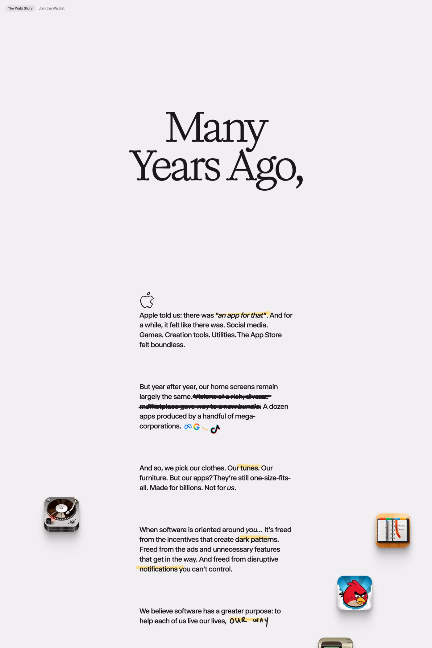 Wabi website screenshot