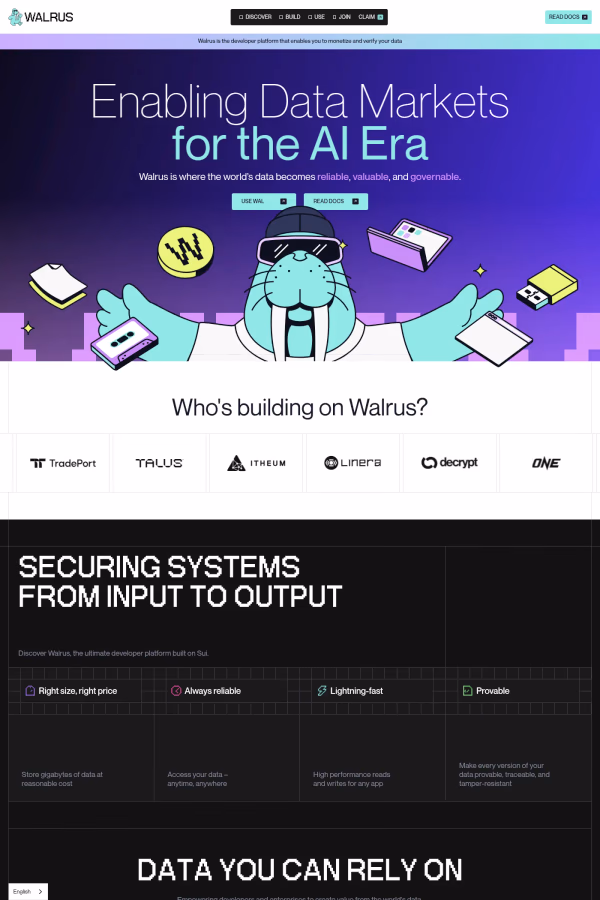 Walrus website screenshot