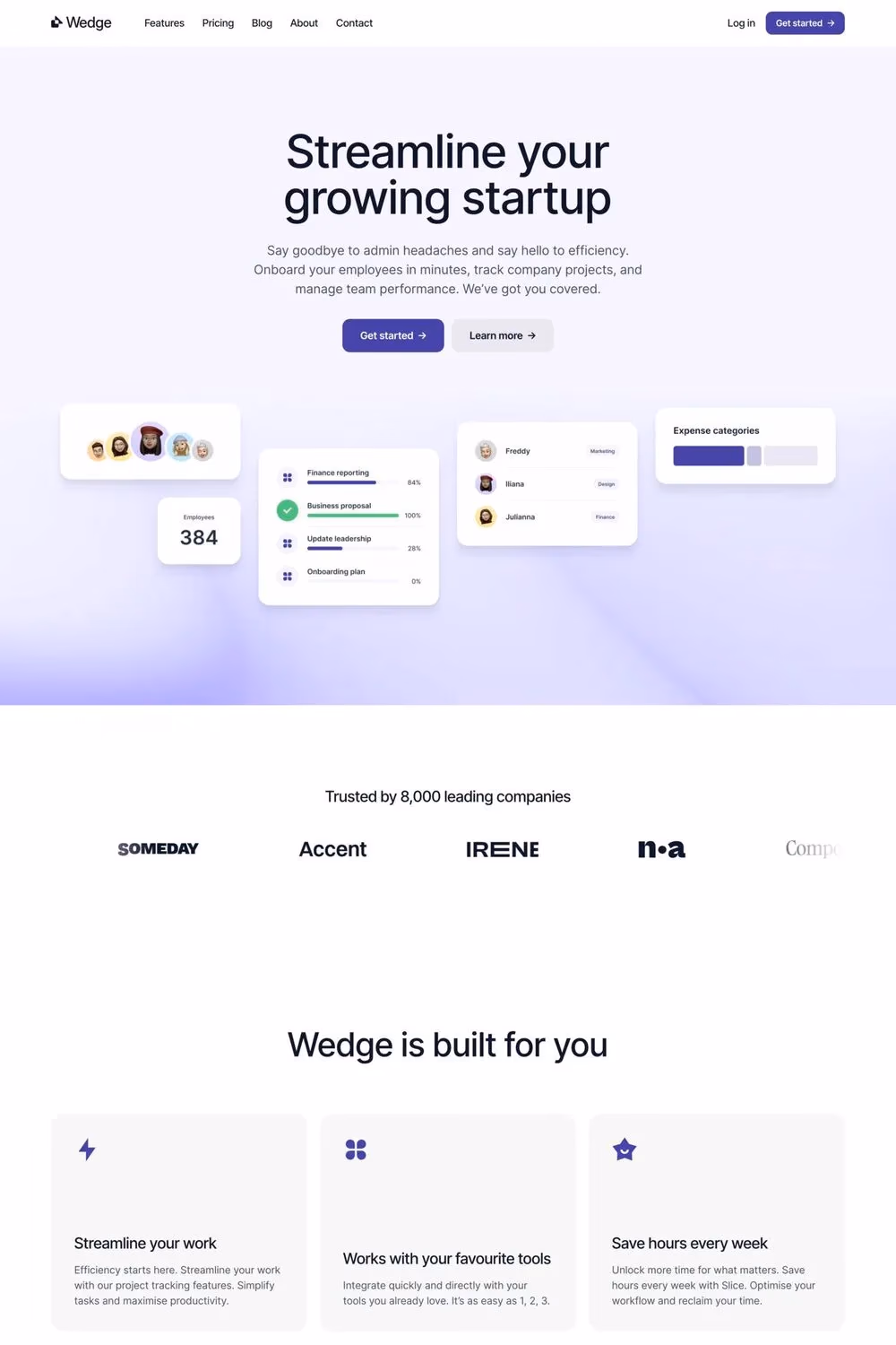 Wedge template screenshot