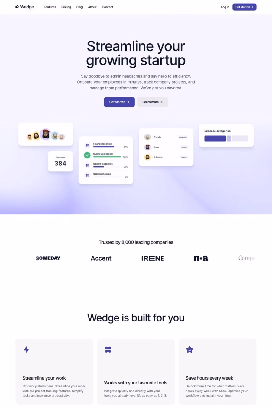 Wedge template screenshot