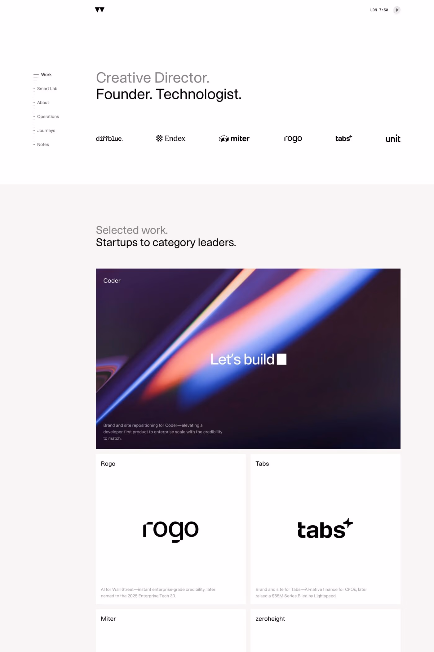 Will Beeching website screenshot