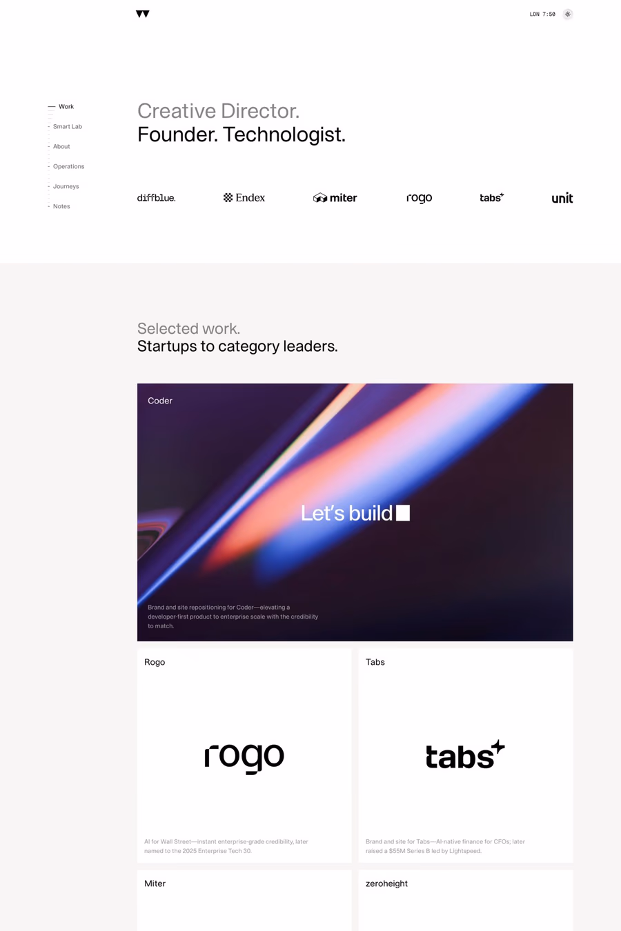 Will Beeching website screenshot