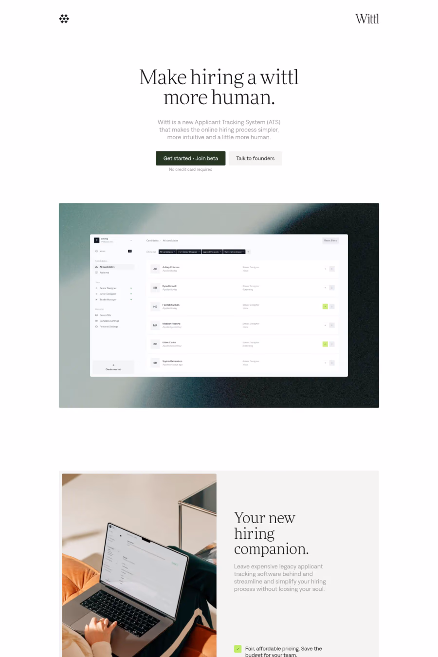 Wittl website screenshot
