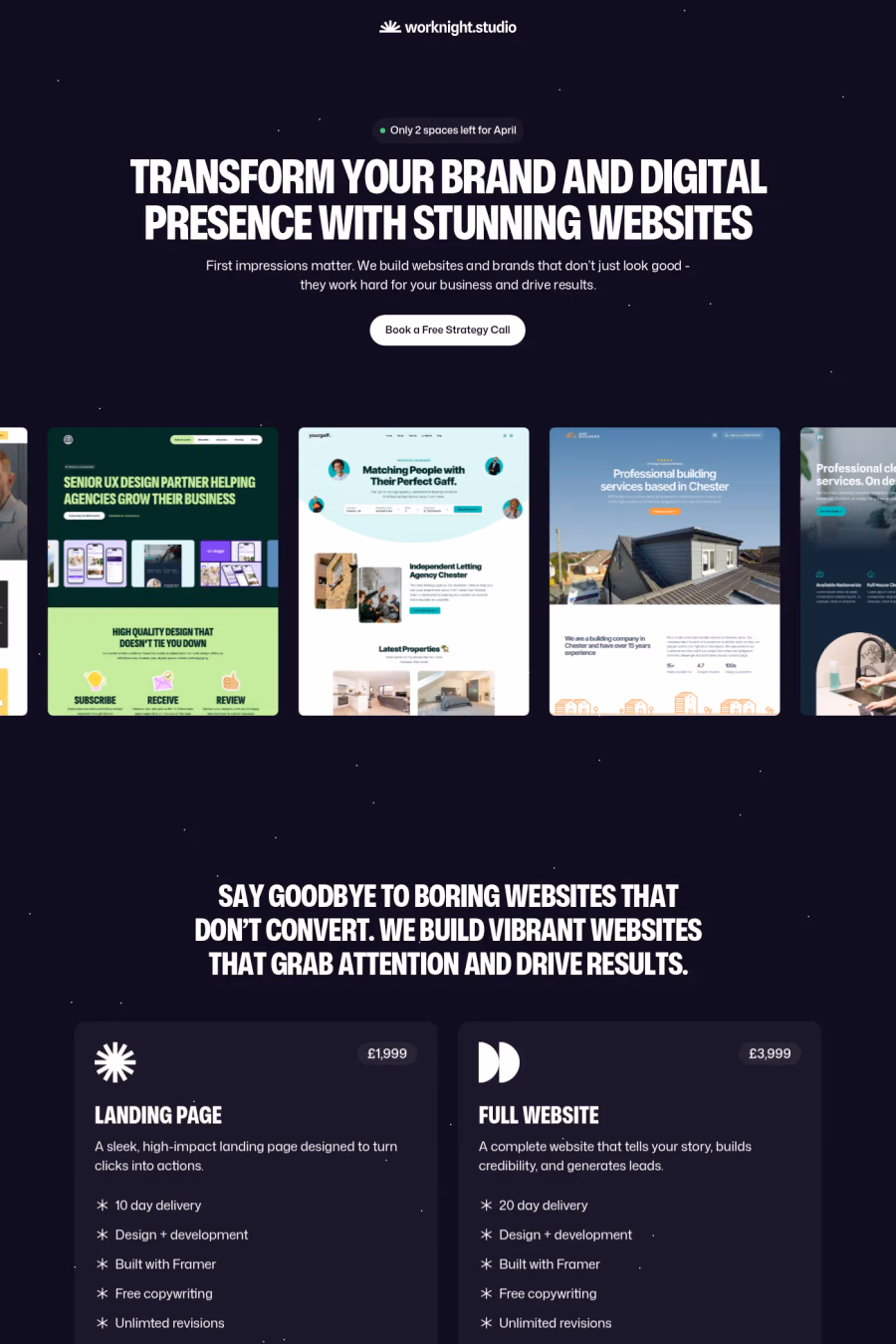 Worknight Studio website screenshot