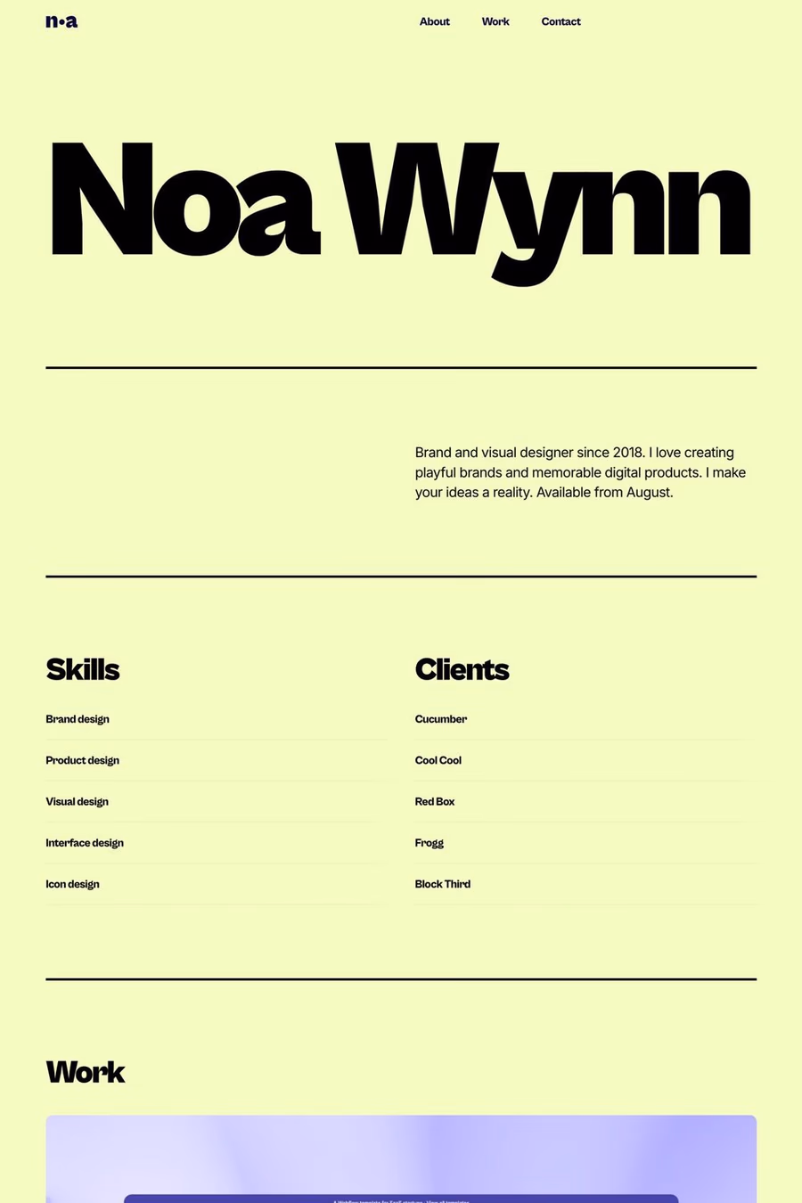 Wynn template screenshot