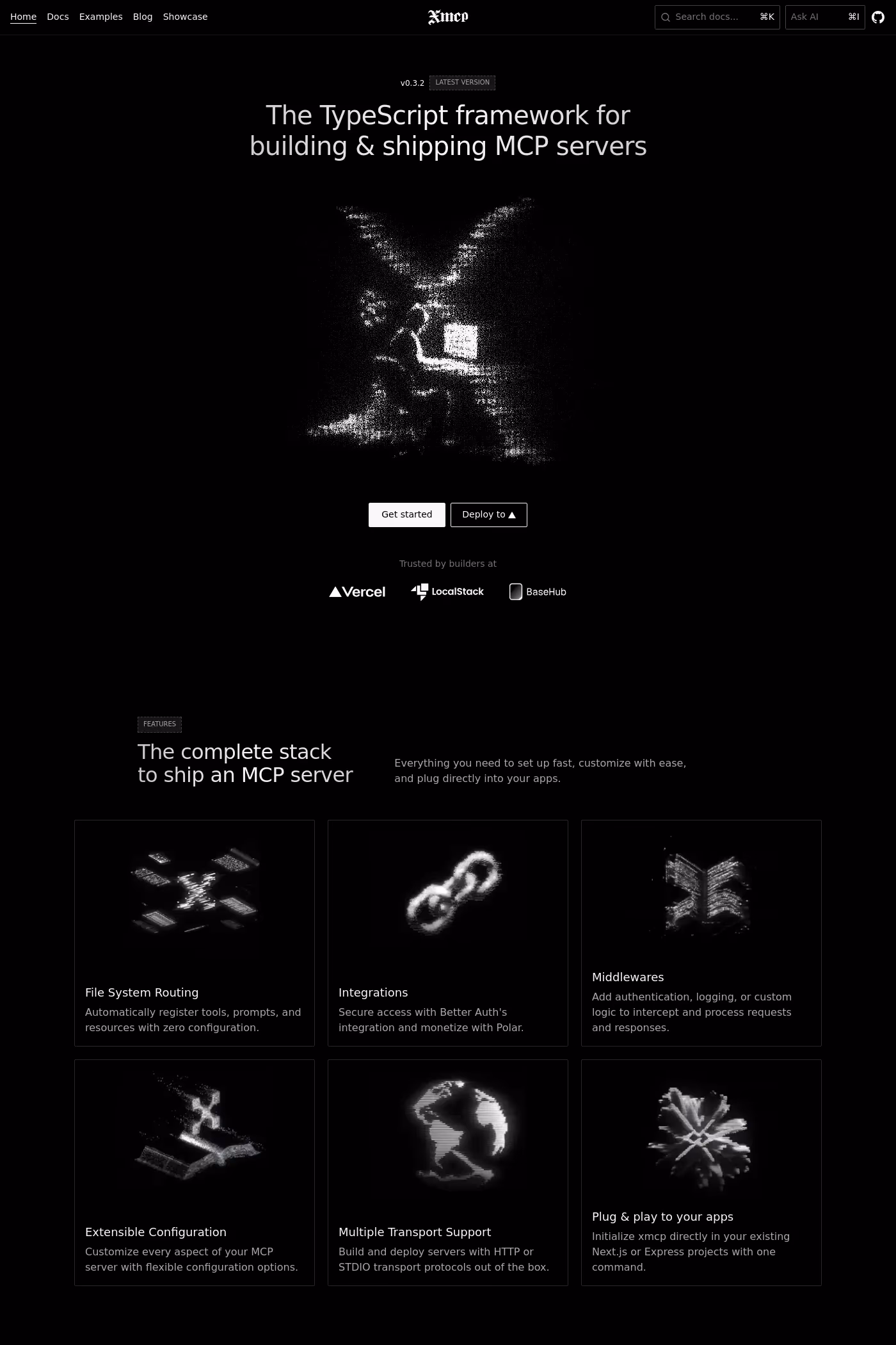 XMCP website screenshot