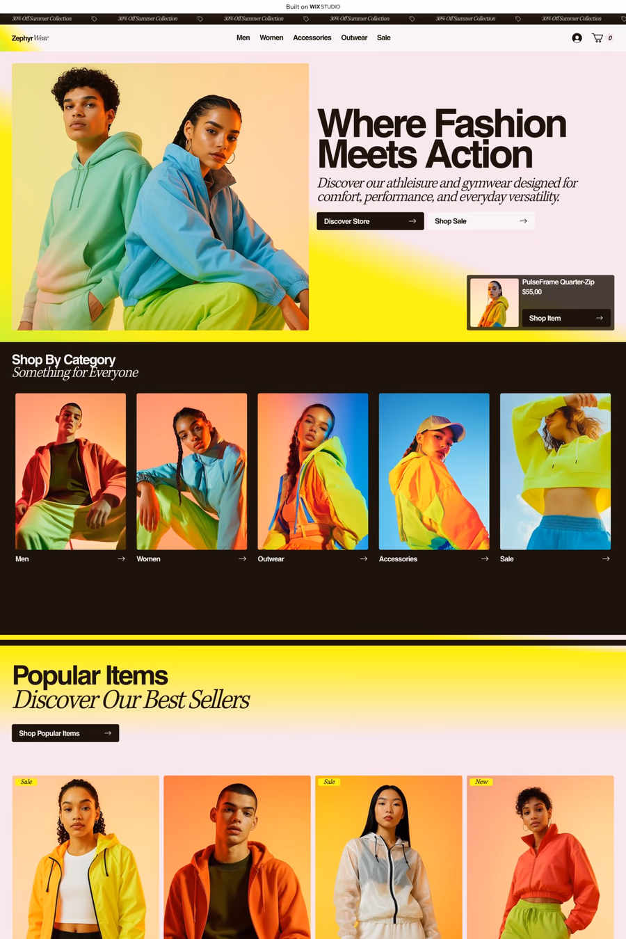 ZephyrWear template screenshot